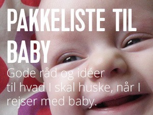 pakkeliste rejse baby