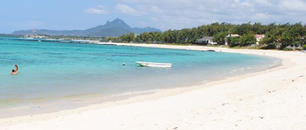 en smuk strand på mauritius