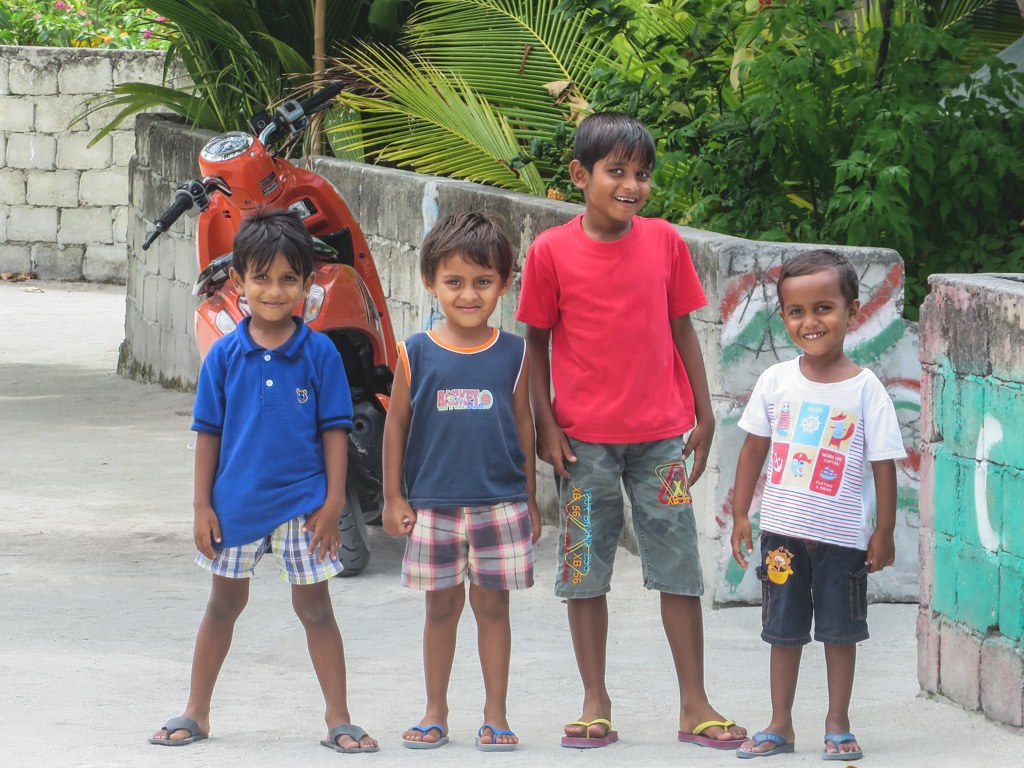 De lokale børn, som vi mødte under vores ferie paa oen fulhadhoo, Maldiverne. 