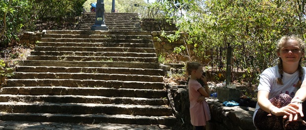 trapperne ved templet i dambulla