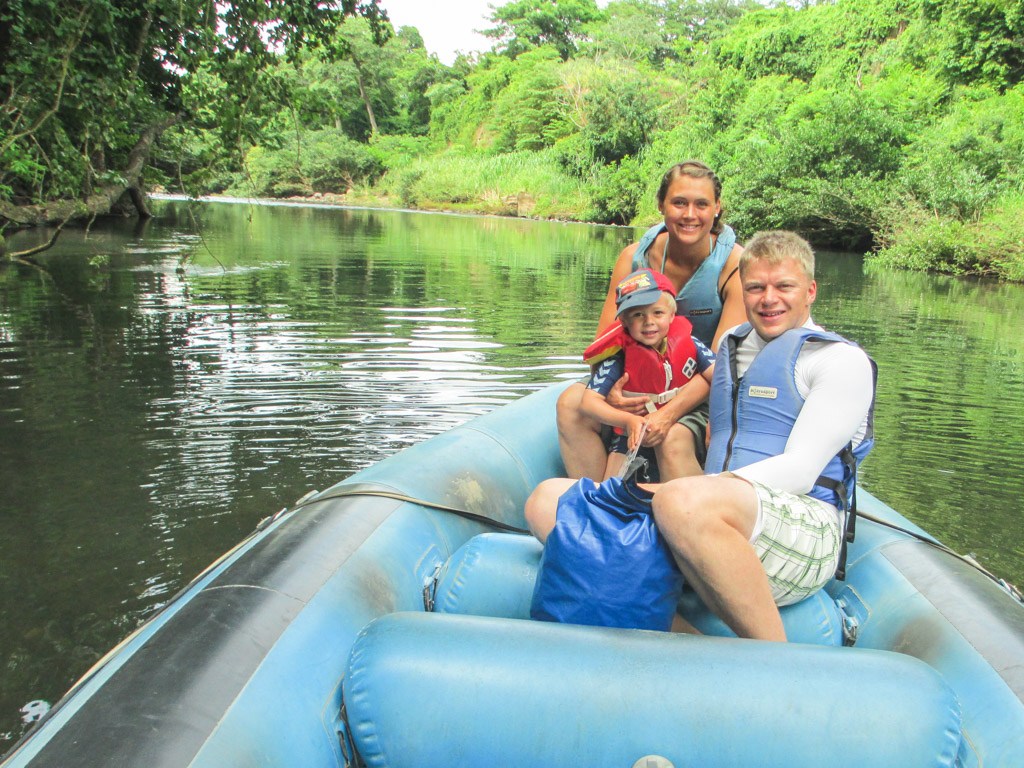 på kanon tur ved puerto jimenez